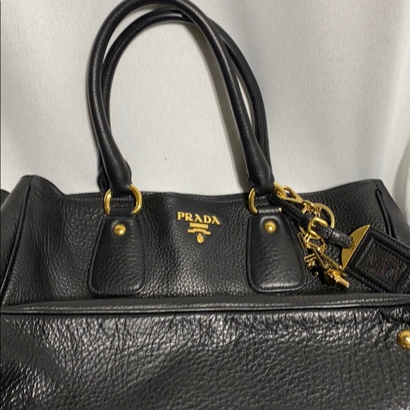 Prada 
Black Vitello Daino Leather Tote Bag - Picture 14 of 14
